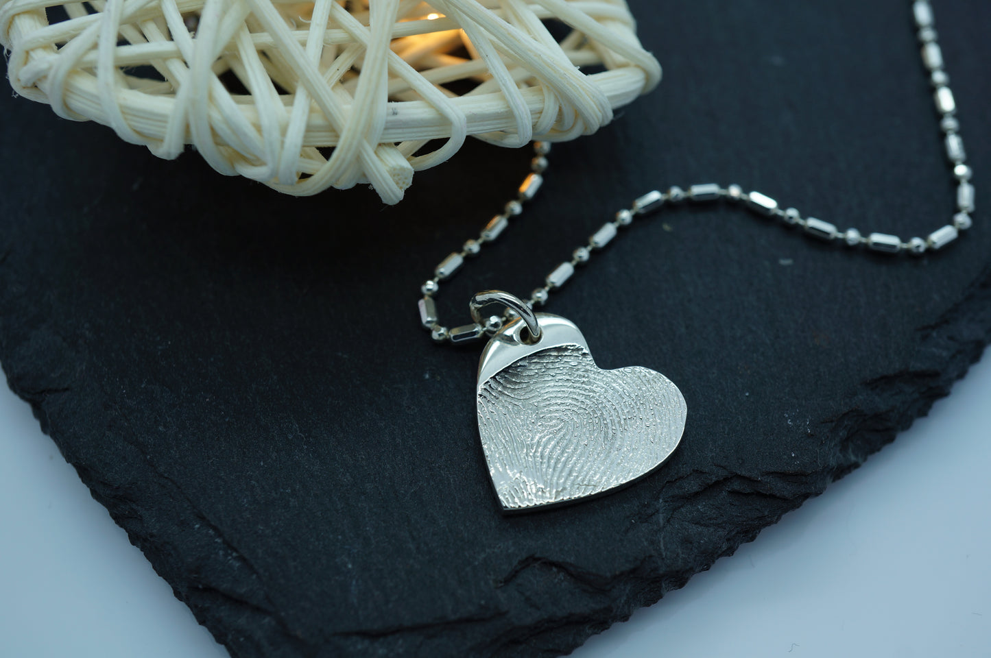 Fingerprint Heart Pendant
